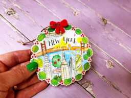 New York Little City Landmark Wooden Hanging Decoration Christmas Cute Kitsch - thumbnail 1