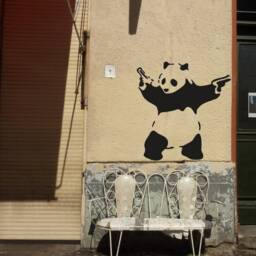 Wall Decal Banksy Panda With Guns, Banksy Decal, Decor Street Art Sticker, Urban Art, Vinyl Grafitti, Stencil - thumbnail 3