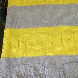 Lavender & Lemon Elephant Parade Baby Blanket - thumbnail 3
