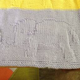 Lavender & Lemon Elephant Parade Baby Blanket - thumbnail 2