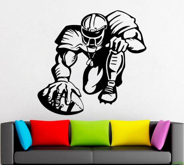 Football Player Wall Decal Sports Vinyl Decor 2353 - image 1
