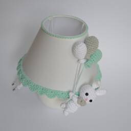 Table Nursery Night Lamp, Lampshade, Personalized, Baby Table Lamp Shade, Decor, Mint, Room - thumbnail 3