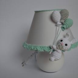Table Nursery Night Lamp, Lampshade, Personalized, Baby Table Lamp Shade, Decor, Mint, Room - thumbnail 2
