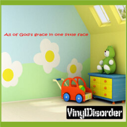 All Of Gods Grace in One Little Face - Vinyl Wall Decal Quotes Sticker Nurseryquotes09Et - thumbnail 1