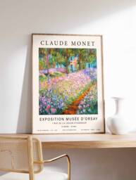Monet Exhibition Poster, The Artists Garden, Claude Print, Floral Wall Art, Scenery Water Decor, Flower A1/A2/A3/A4 - thumbnail 1