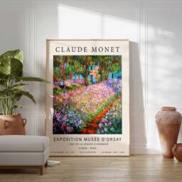 Monet Exhibition Poster, The Artists Garden, Claude Print, Floral Wall Art, Scenery Water Decor, Flower A1/A2/A3/A4 - thumbnail 3
