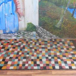 Colorful Moroccan Rug, Custom Fabulous Boujad Abstract Multicolored Carpet, Handmade Bohemian Rug - thumbnail 2