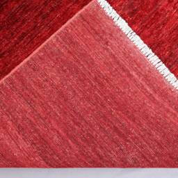4x6 Ft Red Plain Rug, Afghan Hand Knotted Veg Dyes Wool Rug, Turkmen Tribal Modern Oriental Gabbeh Home Decor Kitchen Carpet - thumbnail 4