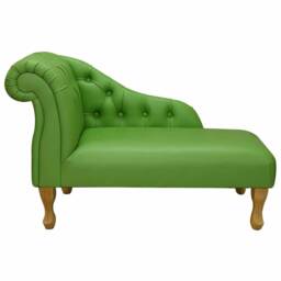 Handmade Green Leather Chesterfield Chaise Longue 41 - thumbnail 2