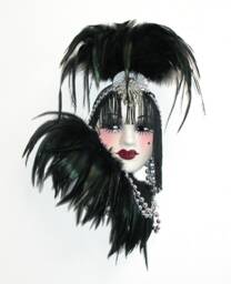 Unique Creations Lady Face Mask Wall Hanging Decor - thumbnail 1