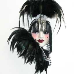 Unique Creations Lady Face Mask Wall Hanging Decor - thumbnail 2
