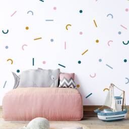 Abstract Shapes Wall Decals - Playroom, Nursery Decor - thumbnail 1