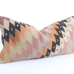 12x24 Turkish Kilim Pillow Cover Vintage Bohemian Home Decor - thumbnail 3