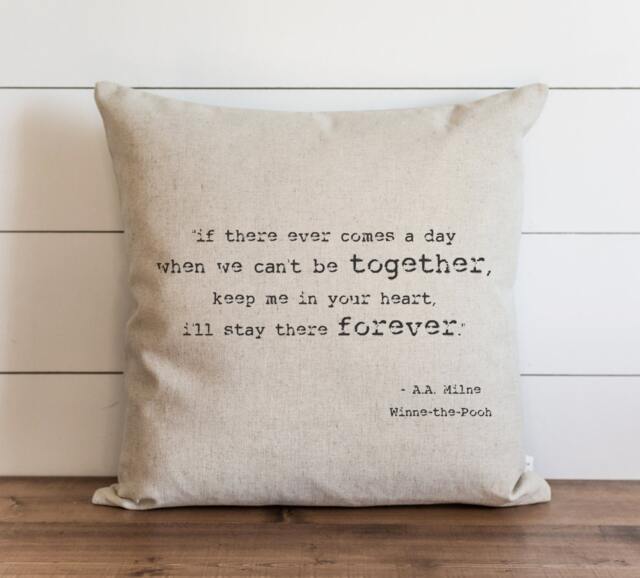 If There Ever Comes A Day 20 X Pillow Cover // Winnie The Pooh Everyday Love Throw Gift Accent Cushion - image 1