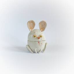 Ceramic Mouse Box, Mouse Lover Gift, Wedding Office Decor, Jewelry Storage, Baby Shower Ooak Home Masterpiece