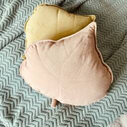 Linen Pink Leaf Cushion, Pillow, Linen, Pink, Kids/Nursery Room, Boho, Home Decor, Eclectic, Throw Pillow - thumbnail 2