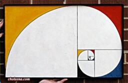 Fibonacci Mondrian Mosaic - Paper Tile Medium - Original Art - Unique Process - Fringe Tv - Piet Tribute - Art - thumbnail 1