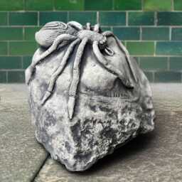 Handmade Concrete Spider Statue Stone Sculpture Outdoor Insect Figurine Garden Realistic Cement Art Lover Gift - thumbnail 1