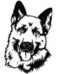 German Sheperd Guard Dog Alsatian K9 Security Car Van Bonnet Vinyl Side Sticker Wall Art Hood Graphic Window Door Sign Motorhome