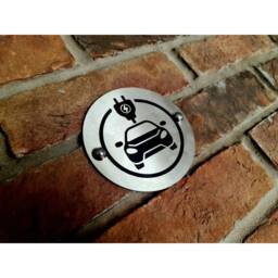 Electric Vehicle Charging Stainless Steel Sign - 11.5cm - thumbnail 2