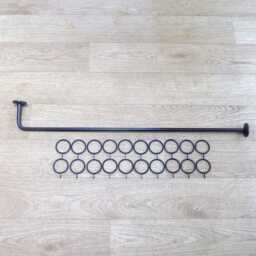 Handcrafted Wrought Iron Curtain Rail With Rings, Heavy Duty, UK Made - thumbnail 2