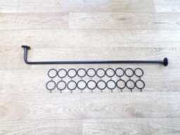 Handcrafted Wrought Iron Curtain Rail With Rings, Heavy Duty, UK Made - thumbnail 1
