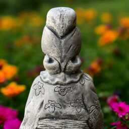 Concrete Asian Lady Statue Oriental Woman Figurine Zen Meditation Sculpture Stone Garden Decor Handmade Cement Ornament Cultural Home Gift - thumbnail 4