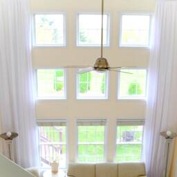 Extra Long White, Wine & Gray Drape Custom Made Curtains 15 16 17 18 19 20Ft Satin 2 Story Free Swatch Ikiriska - thumbnail 2