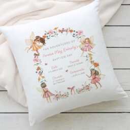 Personalised Christening Gift, Baptism Fairy Cushion For Girls, Gift Granddaughter, Goddaughter, Godparent - thumbnail 3