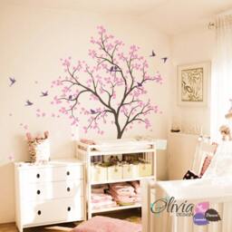Large White Tree Decal Huge Tree Wall Wall Art Tattoo Mural Stickers Decals Decor - Nt014 - thumbnail 2