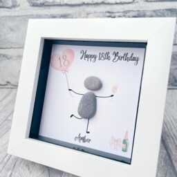 18Th Birthday Presents For Girls, Gift Girl, Daughter Gift, Friendship Personalised Pebble Art Picture Handmade Frame - thumbnail 3