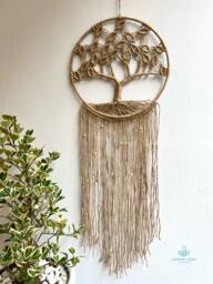 Jute Tree Of Life Macrame Wall Hanging Handmade Home Decor - thumbnail 1