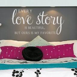 Every Love Story Is Beautiful-Vinyl Wall Decal-Lettering - Bedroom Decor - Decor-Words For Your Wall - Quotes - thumbnail 2