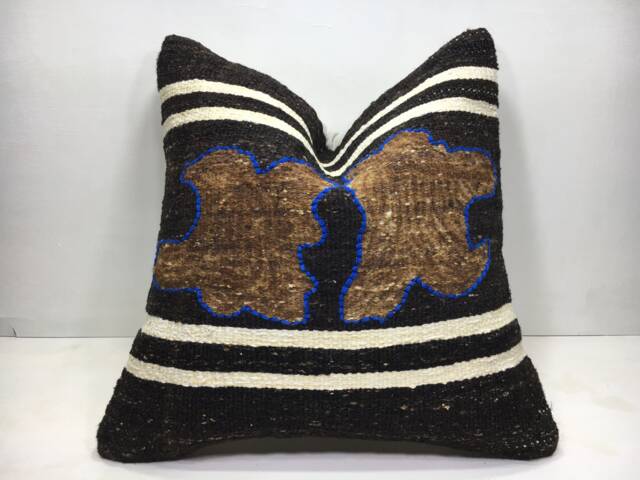 Vintage Kilim Pillow Cover, 18x18, Handwoven Turkish - image 1