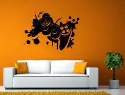 Video Game Controller Joystick Gamer Gaming We Love Let's Play Tv Wall Or Window Sticker Decal Vinyl Fathead Mural Decor L2039 - thumbnail 1