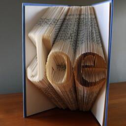 Unique Personalized Gift - Your Name Here Birthday Baby Altered Book Custom Made Art 3 Letter Listing - thumbnail 2