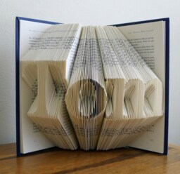 Unique Personalized Gift - Your Name Here Birthday Baby Altered Book Custom Made Art 3 Letter Listing - thumbnail 1
