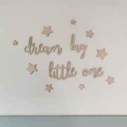 Dream Big Little One, Kids Wall Sign Door Sign, Wooden Words For Walls, Quotes Room, Childrens Room Decor, Nursery Art - thumbnail 3