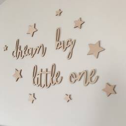 Dream Big Little One, Kids Wall Sign Door Sign, Wooden Words For Walls, Quotes Room, Childrens Room Decor, Nursery Art - thumbnail 2