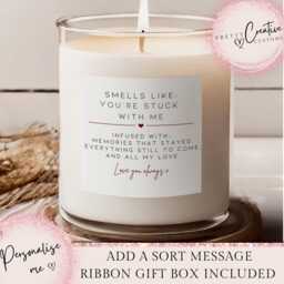 You're Stuck With Me Candle Gift For Boyfriend, Anniversary Girlfriend, Cute Her, Valentines Gift Girlfriend - thumbnail 1