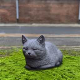 Large Cat Statue Concrete Kitten Scupture Stone Kitty Figurine Outdoor Memorial Decoration Garden Ornament Birthday Gifting Pet Decor - thumbnail 3
