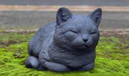 Large Cat Statue Concrete Kitten Scupture Stone Kitty Figurine Outdoor Memorial Decoration Garden Ornament Birthday Gifting Pet Decor - thumbnail 1