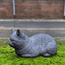Large Cat Statue Concrete Kitten Scupture Stone Kitty Figurine Outdoor Memorial Decoration Garden Ornament Birthday Gifting Pet Decor - thumbnail 2