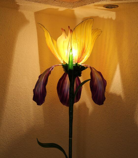 Floor Lamp Yellow Lilac Minimalist Lighting Violet Light Orange Interior Lighting Sculpture Shade Art Craft Soft - image 1