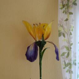 Floor Lamp Yellow Lilac Minimalist Lighting Violet Light Orange Interior Lighting Sculpture Shade Art Craft Soft - thumbnail 4
