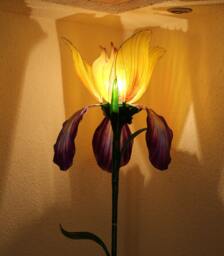 Floor Lamp Yellow Lilac Minimalist Lighting Violet Light Orange Interior Lighting Sculpture Shade Art Craft Soft