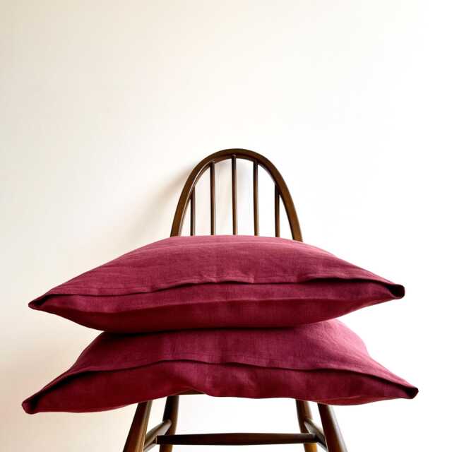 Linen Pillow Covers Set Of 2 Soft Envelope Pillowcases - image 1