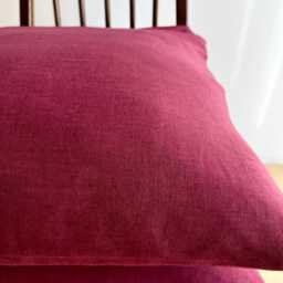 Linen Pillow Covers Set Of 2 Soft Envelope Pillowcases - thumbnail 2