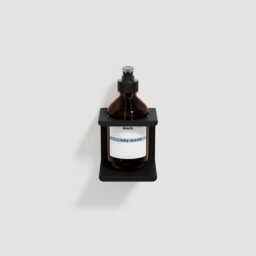 Wall Mount Soap Dispenser Amber Bottle, Stainless Steel Holder - Pet Brown Bottle - thumbnail 1