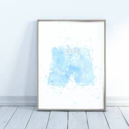 Personalised Swimmer Prints, Blue Swimming Wall Art, Kids Bedroom Decor, Prints For Kids, Name Print, Swim Decor - thumbnail 2